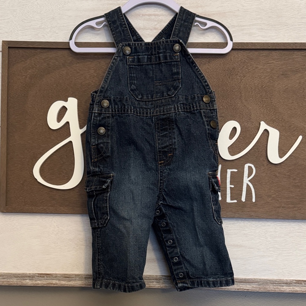 Old Navy Dark Wash Infant Overalls  size 6-12 mos